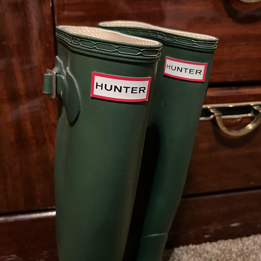 Green Hunter boots